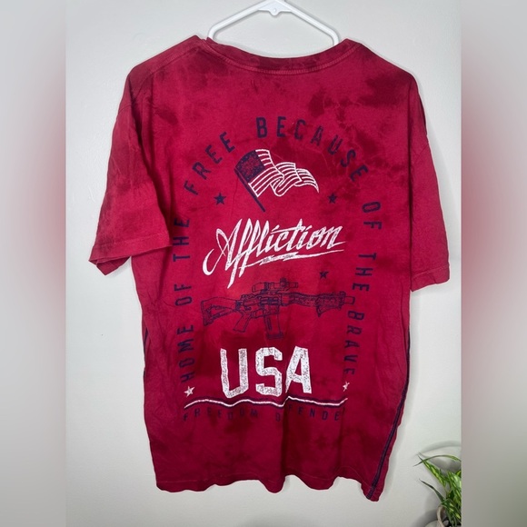 Affliction Other - Vintage Affliction Freedom Defender Red Tee